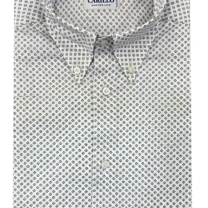 Camicia uomo sartoriale collo button down fantasia fiori multicolor cotone