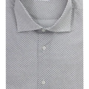 Camicia uomo regular fit elasticizzata Fantasia fango doppioquadro