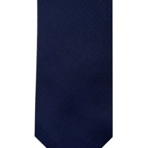 Cravatta uomo blu spigata Bristol tessuti fresco lana 100% super 130’s cucita a mano 9cm