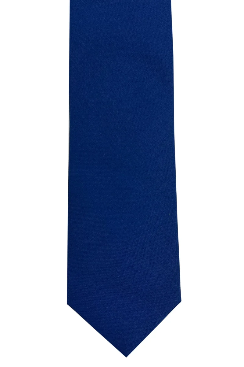 Cravatta uomo 9cm bluette notte fresco lana misto