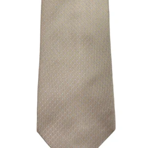 Cravatta uomo Beige fantasia in seta 100% cucita a mano