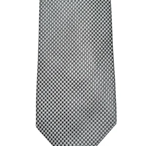 Cravatta uomo Grigia fantasia in seta 100% cucita a mano