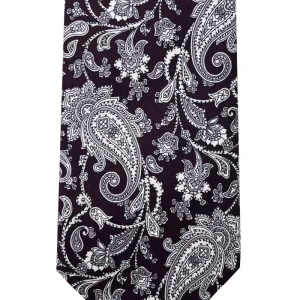 Cravatta uomo Bordeaux fantasia in seta 100% cucita a mano