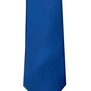 Cravatta uomo celeste 7 cm tinta unita in pura seta cucita a mano