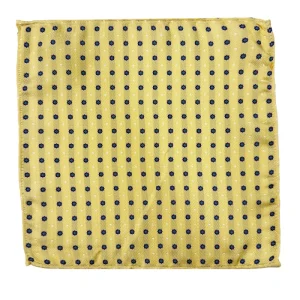 Pochette uomo gialla fantasia con bordino per giacca.