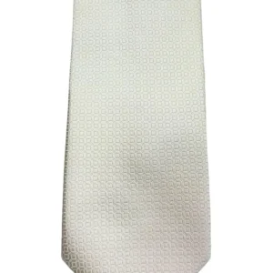 Cravatta uomo panna 9cm fantasia in pura seta cucita a mano