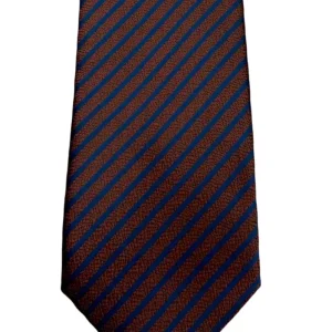 Cravatta uomo Marrone 9cm fantasia in pura seta cucita a mano