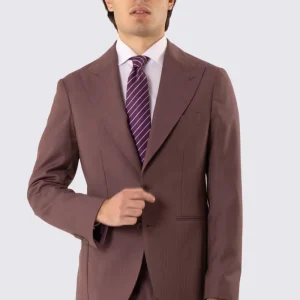 Abito uomo Monopetto color cipolla Solaro fresco lana super 110’s Tessuti in esclusiva Sartoria Carillo completamente sfoderato con Rever a lancia e tasche a filetto