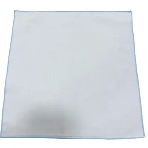 Pochette uomo celeste tinta unita con bordino in tinta