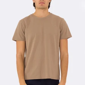 T-shirt da uomo Fango in piquet 100% cotone mezza manica slim fit tinta unita Made In Italy