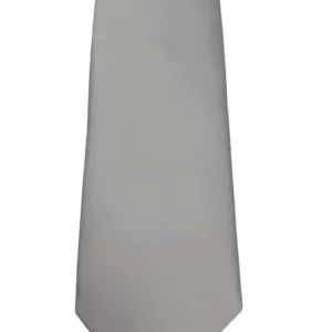 Cravatta uomo bianca in raso cucita a mano 3 pieghe 9cm