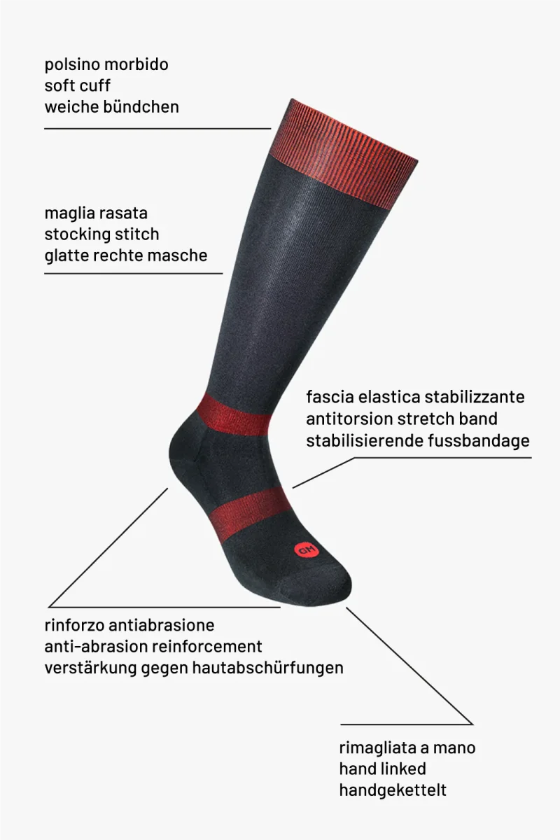 Ski Seta Race FIS Ultralight Weight 1360 | Calze sci da gara in seta - immagine 3