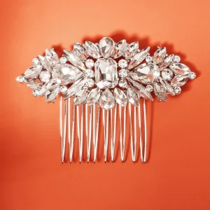 Pettinino decorato con strass per acconciature cerimonie