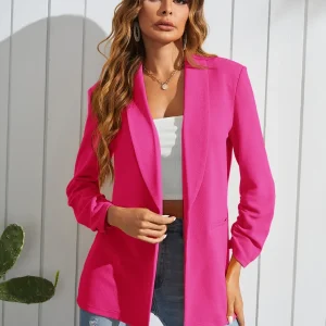 Blazer collo sciallato monocolore