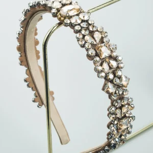 cerchietto per capelli decorato con pietre stile reale