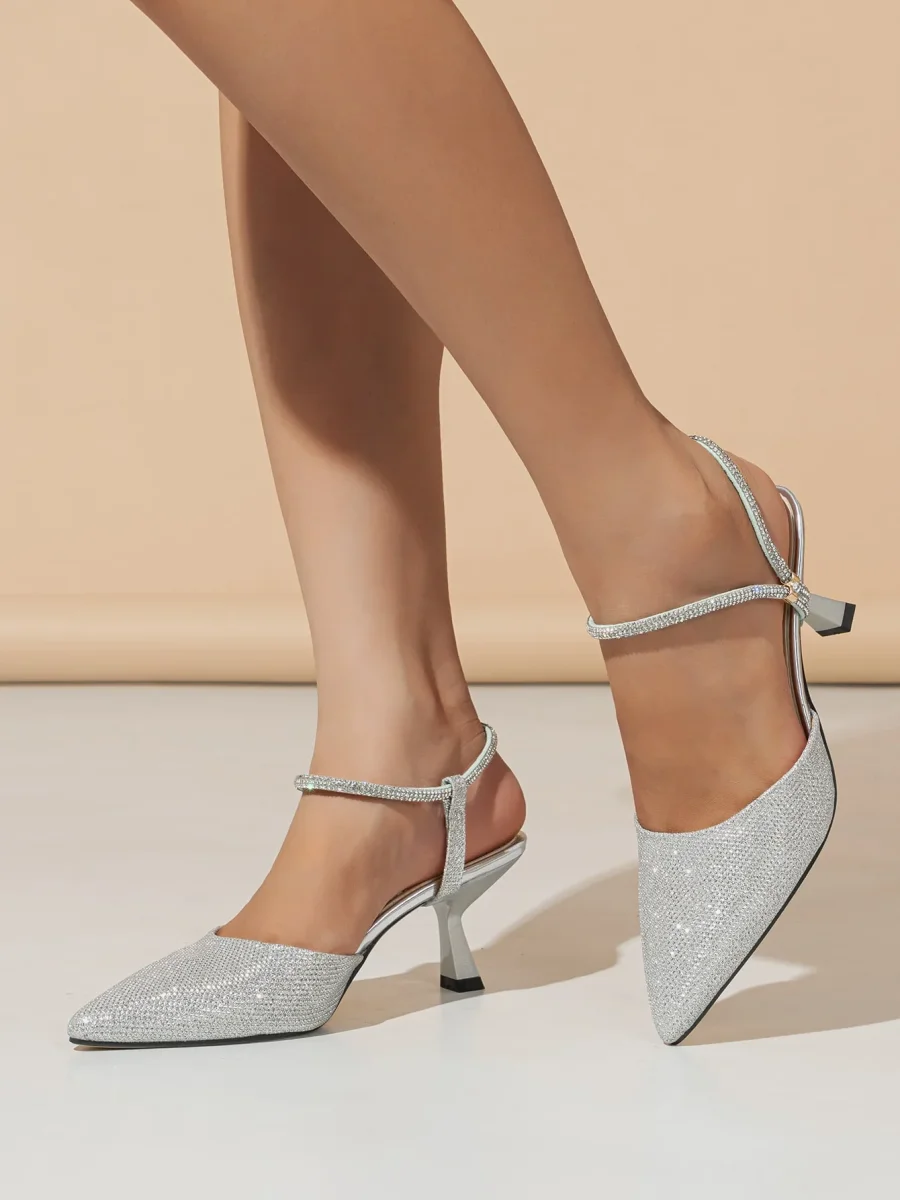 Scarpe brillantinate a punta - immagine 6