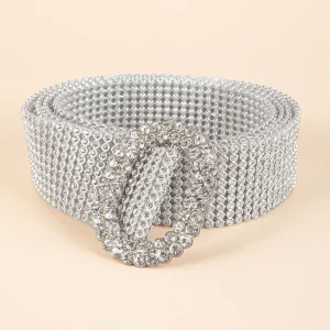 cintura con fibbia con strass geo