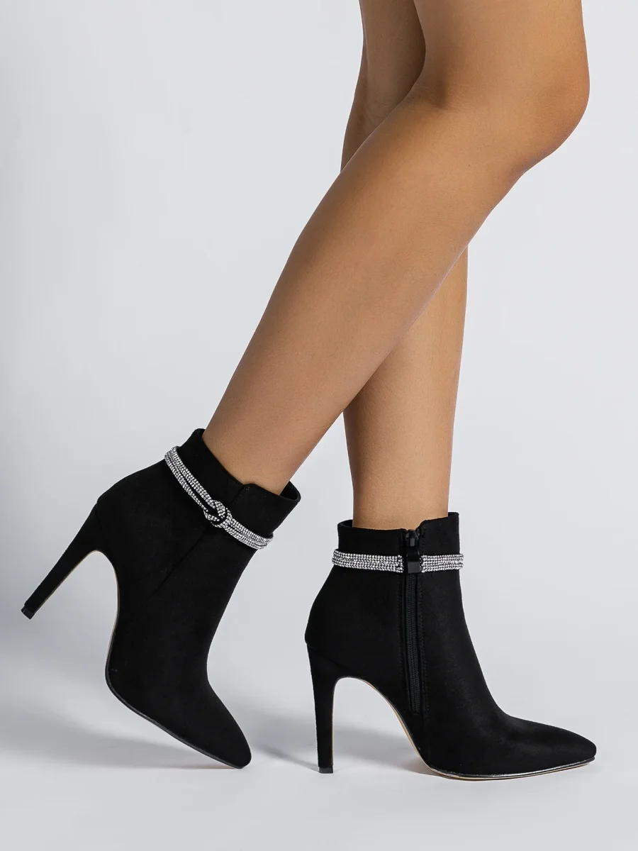 Stivaletti eleganti decorazione strass tacco a spillo - immagine 2