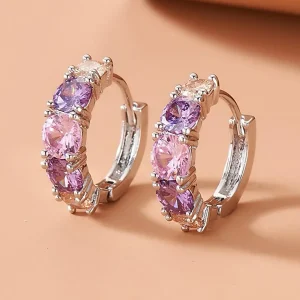 Orecchini circolari zirconi