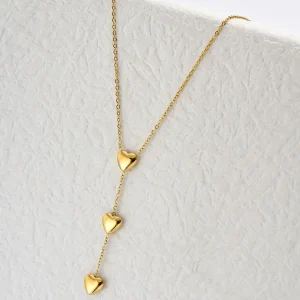 Collana In Acciaio Inossidabile 3 cuoricini