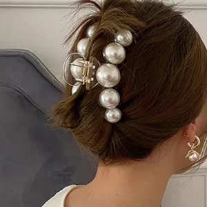 1 Pezzo Clip grande Con Decorazioni Finte Di Perle