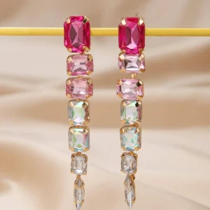 Orecchini pendenti pietre colorate