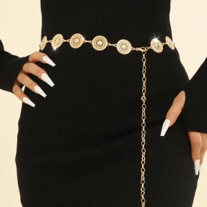 Cintura a catena elegante boemo decorazione rotonda
