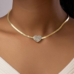Chokers cuore strass