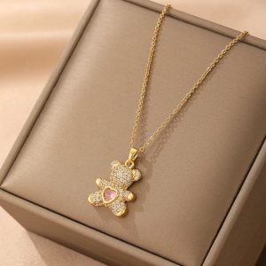 Collana con ciondolo teddy