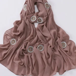 Stola con strass e perline elegante