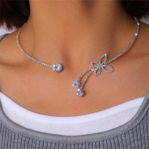 Collana chocker Con Ciondolo A Farfalla