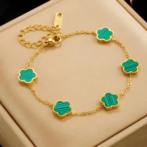 Braccialetto Fiorellini Acciaio Inossidabile