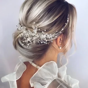 Decorazione per capelli in strass per cerimonie