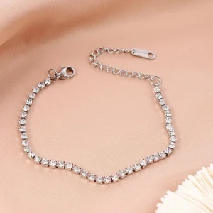 Bracciale Tennis Acciaio Inossidabile
