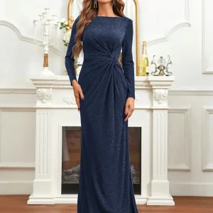 Abito elegante brillantinato con intreccio