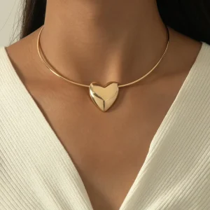 Collana Con Ciondolo A Cuore In Lega