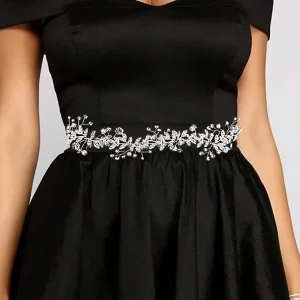 Cintura  Con Foglie  Perle E Cristalli per cerimonia