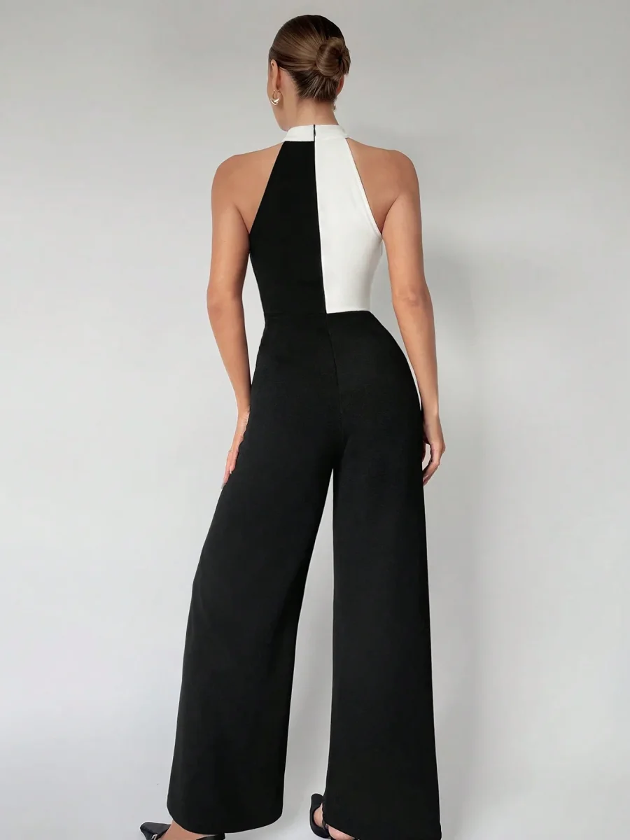 Tuta Jumpsuit Asimmetrica a contrasto - immagine 3