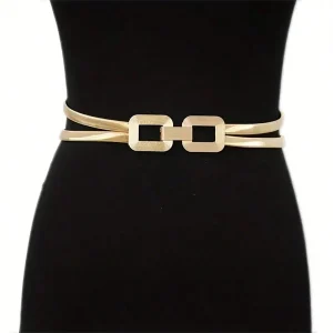 Cintura Elasticizzata Con Fibbia quadrata doppia