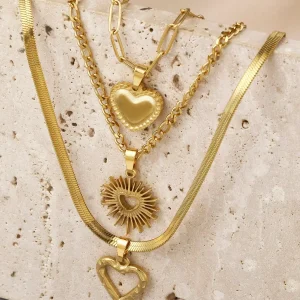 Set Amore Pezzi 3 collane In Acciaio Inox