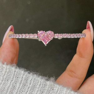 Braccialetto Con Cuore e Strass