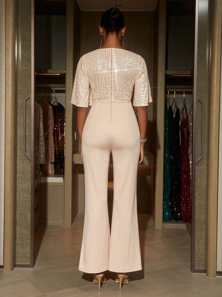 Tuta A zampa Con Applicazioni Di Paillettes - immagine 4