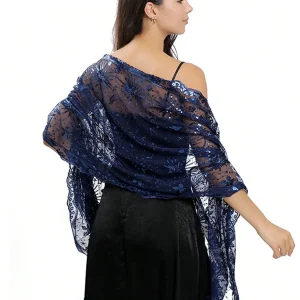 Scialle Ricamato pailliettes da cerimonia