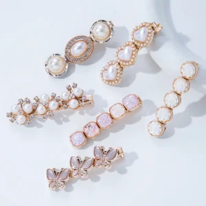 Set di 6 clip per capelli gioiello