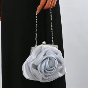 Borsa Da Sera Con Rosa