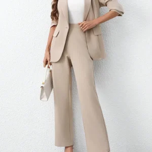 Completo giacca monobottone e pantaloni larghi