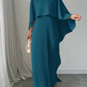 Abito elegante cerimonia plissettato