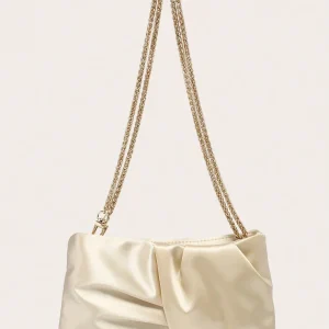 Borsetta a spalla satin plissettato