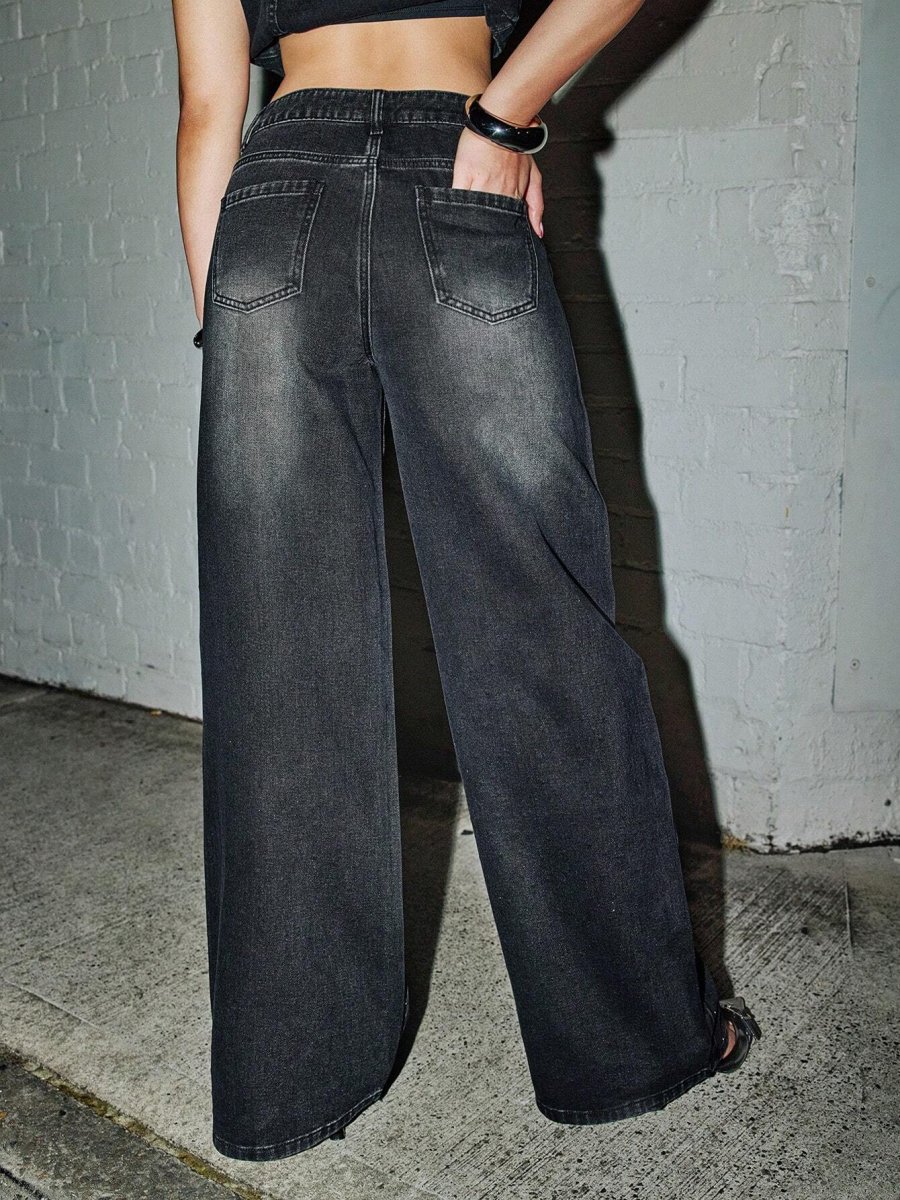 Jeans larghi con strass - immagine 6