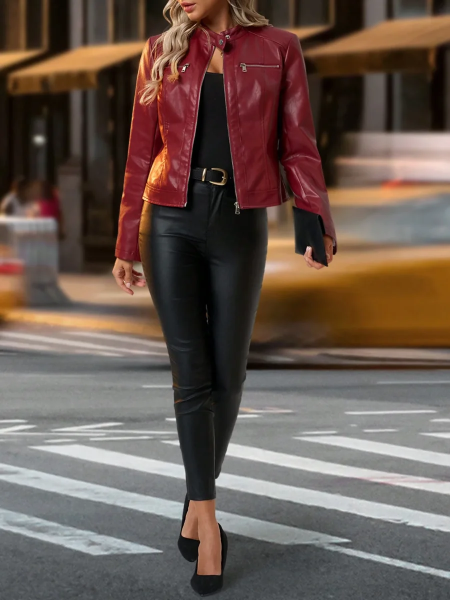 Giacca Ecopelle con cerniera - immagine 6